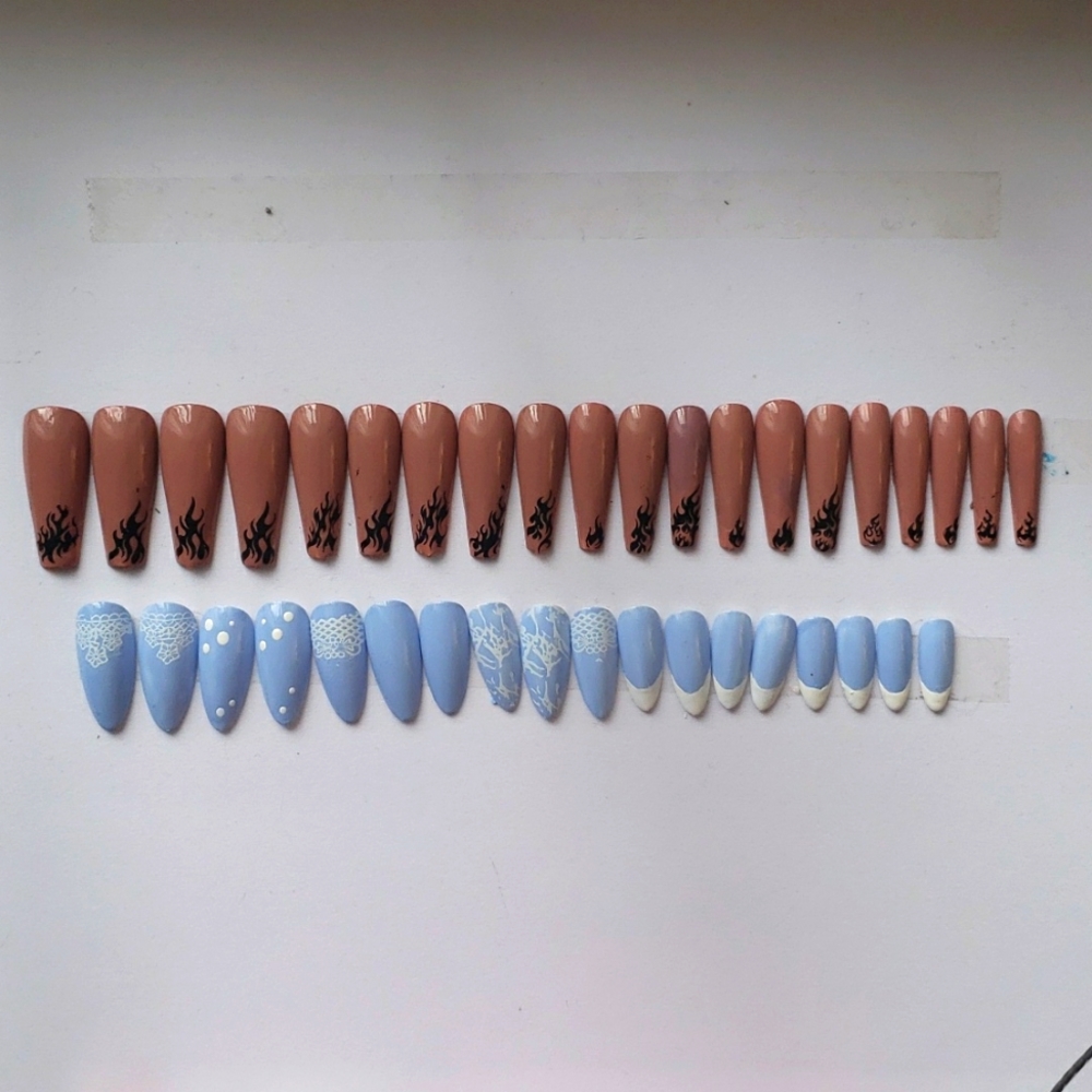 Long or Short Custom Press-on Fake Nails